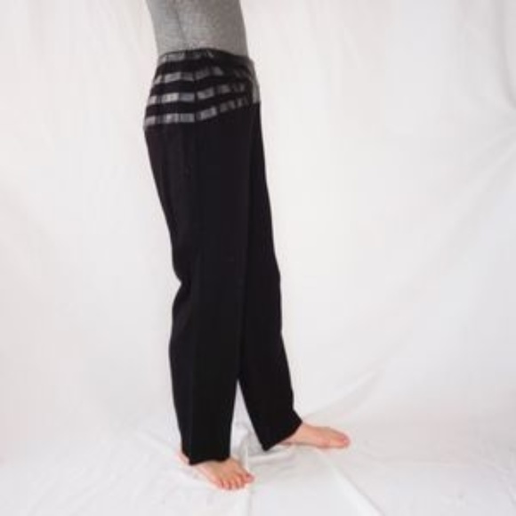 329. Escada RARE Logo Wool Black Pants 42 Trouser - Picture 5 of 7